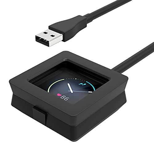 Moko Fitbit Blaze Ladegeärt - Ladestation Charger Dockingstation Charging Plattform Adapter mit Micro USB Kabel für Fitbit Blaze Smart Fitness Watch, Schwarz von MoKo