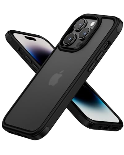 MobNano 2024 Upgrade Matt Hülle für iPhone 14 Pro Handyhülle Stoßfest Bumper Durchscheinende Schutzhülle Shockproof Fallschutz Silicone Frost Samtige Touch iPhone 14Pro Case - Matt Schwarz MobNano 2024 Upgrade Matt Hülle für iPhone 14 Pro Handyhülle Stoßfest Bumper Durchscheinende Schutzhülle Shockproof Fallschutz Silicone Frost Samtige Touch iPhone 14Pro Case - Matt Schwarz von MobNano