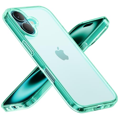 MobNano Durchsichtig Hülle für iPhone 16, Dünn Stoßfest Bumper Crystal Clear Schutzhülle, Anti Gelb Kratzfeste Handyhülle Transparent Rückseite iPhone 16 Case -Grün Green MobNano Durchsichtig Hülle für iPhone 16, Dünn Stoßfest Bumper Crystal Clear Schutzhülle, Anti Gelb Kratzfeste Handyhülle Transparent Rückseite iPhone 16 Case -Grün Green von MobNano