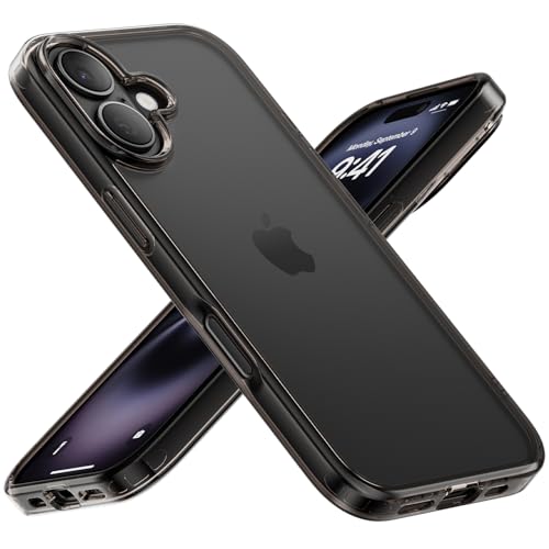 MobNano Durchsichtig Hülle für iPhone 16, Dünn Stoßfest Bumper Crystal Clear Schutzhülle, Anti Gelb Kratzfeste Handyhülle Transparent Rückseite iPhone 16 Case - Schwarz MobNano Durchsichtig Hülle für iPhone 16, Dünn Stoßfest Bumper Crystal Clear Schutzhülle, Anti Gelb Kratzfeste Handyhülle Transparent Rückseite iPhone 16 Case - Schwarz von MobNano
