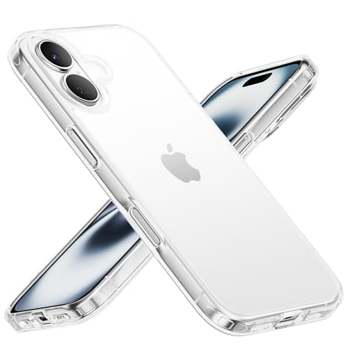 MobNano Durchsichtig Hülle für iPhone 16, Dünn Stoßfest Bumper Crystal Clear Schutzhülle, Anti Gelb Kratzfeste Handyhülle Transparent Rückseite iPhone 16 Case -Transparent TRAN von MobNano