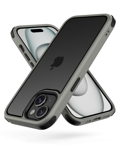 MobNano Ultra Hybrid Durchsichtig Hülle für iPhone 15 Hülle Stoßfest Bumper Transparent Handyhülle Shockproof Fallschutz Silicone iPhone 15 Case - Titan Grau MobNano Ultra Hybrid Durchsichtig Hülle für iPhone 15 Hülle Stoßfest Bumper Transparent Handyhülle Shockproof Fallschutz Silicone iPhone 15 Case - Titan Grau von MobNano
