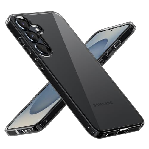 MobNano für Samsung Galaxy S25 Plus Hülle, Klar Stoßfest Handyhülle für Samsung S25+/S25 Plus Slim Transparent Bumper Case [Militärschutz & Nie Vergilbung] Dünn Durchsichtige Schutzhülle - Schwarz von MobNano