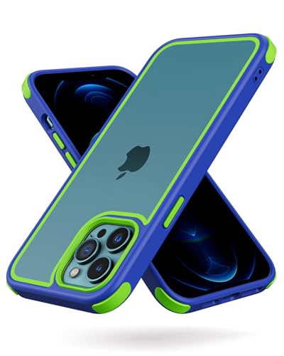MobNano Ultra Hybrid Durchsichtig Hülle für iPhone 12 Pro Max Hülle Stoßfest Bumper Transparent Handyhülle Shockproof Fallschutz Silicone iPhone 12 Pro Max Case - Blau/Gelbgrün MobNano Ultra Hybrid Durchsichtig Hülle für iPhone 12 Pro Max Hülle Stoßfest Bumper Transparent Handyhülle Shockproof Fallschutz Silicone iPhone 12 Pro Max Case - Blau/Gelbgrün von MobNano