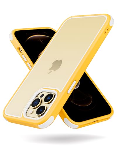 MobNano Ultra Hybrid Durchsichtig Hülle für iPhone 12 Pro Max Hülle Stoßfest Bumper Transparent Handyhülle Shockproof Fallschutz Silicone iPhone 12 Pro Max Case - Gelb/Weiß MobNano Ultra Hybrid Durchsichtig Hülle für iPhone 12 Pro Max Hülle Stoßfest Bumper Transparent Handyhülle Shockproof Fallschutz Silicone iPhone 12 Pro Max Case - Gelb/Weiß von MobNano
