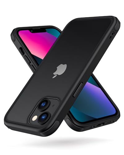 MobNano Ultra Hybrid Durchsichtig Hülle für iPhone 13 Mini Hülle, iPhone 12 Mini Hülle Stoßfest Bumper Transparent Handyhülle Shockproof Fallschutz Silicone iPhone 13 12 Mini Case - Schwarz von MobNano