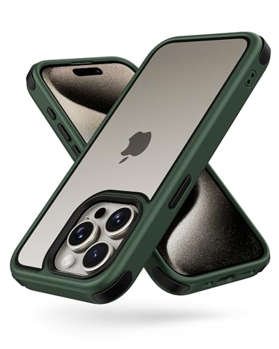 MobNano Ultra Hybrid Durchsichtig Hülle für iPhone 15 Pro Max Hülle Stoßfest Bumper Transparent Handyhülle Shockproof Fallschutz Silicone iPhone 15 Pro Max Case - Alpin Grün MobNano Ultra Hybrid Durchsichtig Hülle für iPhone 15 Pro Max Hülle Stoßfest Bumper Transparent Handyhülle Shockproof Fallschutz Silicone iPhone 15 Pro Max Case - Alpin Grün von MobNano