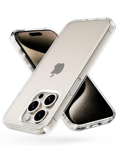 MobNano Ultra Hybrid Durchsichtig Hülle für iPhone 15 Pro Max Hülle Stoßfest Bumper Transparent Handyhülle Shockproof Fallschutz Silicone iPhone 15 Pro Max Case - Klar von MobNano