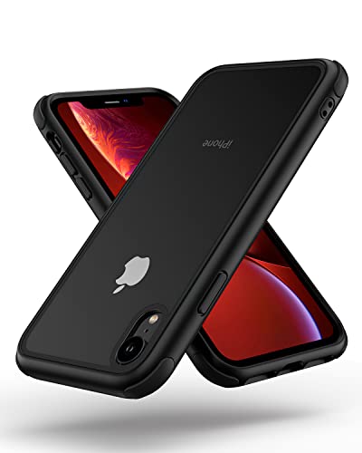 MobNano Ultra Hybrid Durchsichtig Hülle für iPhone XR Hülle Stoßfest Bumper Transparent Handyhülle Shockproof Fallschutz Silicone iPhone XR Case - Schwarz von MobNano