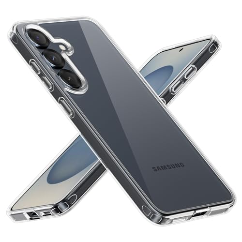 MobNano für Samsung Galaxy S25 Hülle, Klar Stoßfest Handyhülle für Samsung S25 Slim Transparent Bumper Case [Militärschutz & Nie Vergilbung] Dünn Durchsichtige Schutzhülle für Männer Frauen - Clear von MobNano