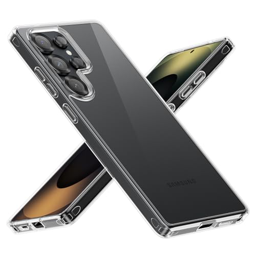 MobNano für Samsung Galaxy S25 Ultra Hülle, Klar Stoßfest Handyhülle für Samsung S25 Ultra Slim Transparent Bumper Case [Militärschutz & Nie Vergilbung] Dünn Durchsichtige Schutzhülle - Clear von MobNano