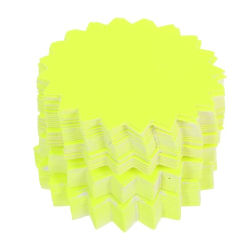Mobestech 100 Stück Preisschild Tag-verkaufsschilder Tags Für Flohmärkte Werbeschilder Flohmarktschilder Verkaufsetiketten Für Einzelhandelsdisplays Papier Yellow von Mobestech