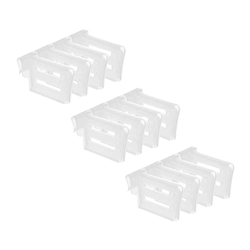 Mobestech 12St Kühlschrank-Teiler Regale für Vorratsbehälter klare Fachteiler für Schränke Kühlschranktrennwand Kühlschrank-Trennwand aufsteckbar Teilung Splitter Trennplatte Plastik Weiß von Mobestech