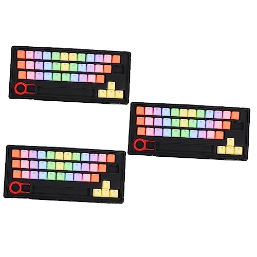 Mobestech 3 Sätze Tastenkappe Bunte Tastatur Pudding Keycaps Keyset Beleuchtete Tastatur Tastatur-dekor Tastatur Wechseln Farbige Tastatur Computertastaturen Fortschrittlich Sortiert Pbt von Mobestech