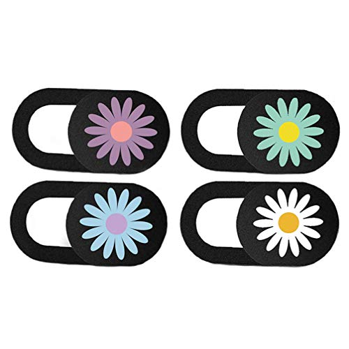 Mobestech 4 Stück Kamera-datenschutzabdeckung Sonnenblumen-Webcam-Abdeckung Sicherheitsabdeckung Handy-Webcam-Abdeckung Telefonkameraabdeckungen Sichtschutz Laptop-Kamera Ultra Dünn Schild von Mobestech