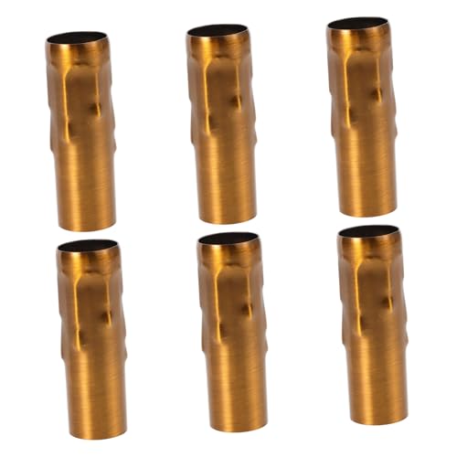 Mobestech 6 Stück Lampenhülse kristall deckenleuchte Ersatzkristalle für Kronleuchter Küchenanhänger Licht Kristallkugel-Anhänger Vintage Lampenschirm Kronleuchter selber machen Eisen Golden von Mobestech