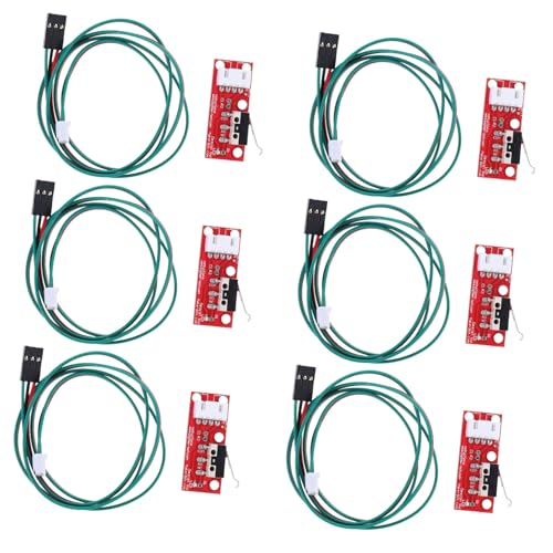 Mobestech 6 Teilige Drucker Ersatzteile Drucker 3D Drucker Passendes Schaltermodul Endanschlag Endschaltermodule Mikromechanischer Schalter Druckermaschinenzubehör Kupferdraht von Mobestech