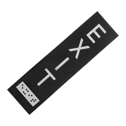 Mobestech Braille Signage Exit Sign Aufkleber Braille Exit Sign Exit Signs Schwarzes Acryl von Mobestech