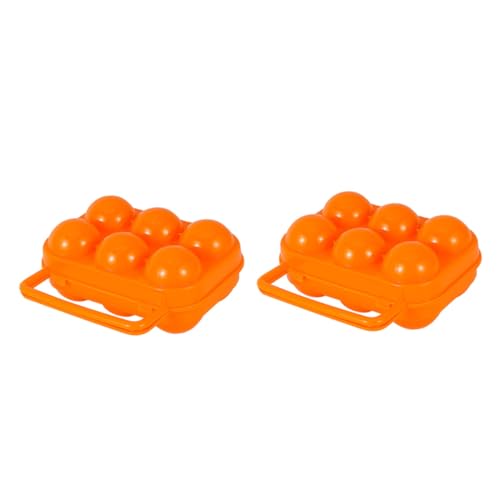 Mobestech 2 Stück Campinghalter Tragbare Aufbewahrungsbox Orangefarbener Federverschluss Für Sichere Frische Eier Zum Grillen Angeln Picknick Camping von Mobestech