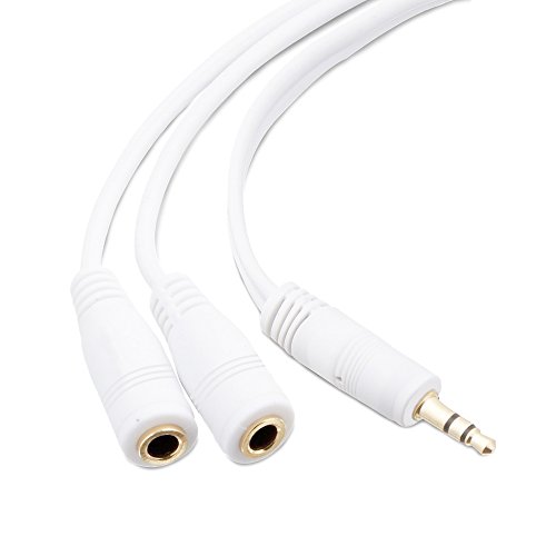 Mobi Lock 3,5-mm-Kopfhörer-Y-Splitter | 1 männlicher auf 2 weibliche Audiobuchsen | Ermöglicht 2 Personen das Hören Einer Tonelle Mobi Lock 3,5-mm-Kopfhörer-Y-Splitter | 1 männlicher auf 2 weibliche Audiobuchsen | Ermöglicht 2 Personen das Hören Einer Tonelle von Mobi Lock