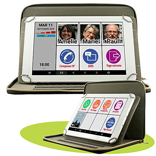 Mobiho Essentiel – Tablet Mobiltelefon, 25,4 cm (10 Zoll), anpassbare Senioren-Schnittstelle und vereinfachte App. Tasche – Internet und Anrufe/SMS: SIM 4G und WiFi – entsperrt jede SIM-Karte von Mobiho-Essentiel