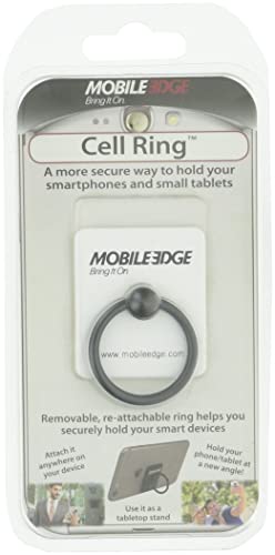 Mobile Edge Cell Ring MEASG2 Smartphone und Tablet drehbarer Halter und Ständer, abnehmbar und Wieder montierbar, Weiß von Mobile Edge