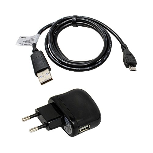 Ladegerät und USB Kabel kompatibel mit Maxcom Smart MS553 LTE, 1m USB Kabel, USB Adapter, 2000mA von Mobile-Laden