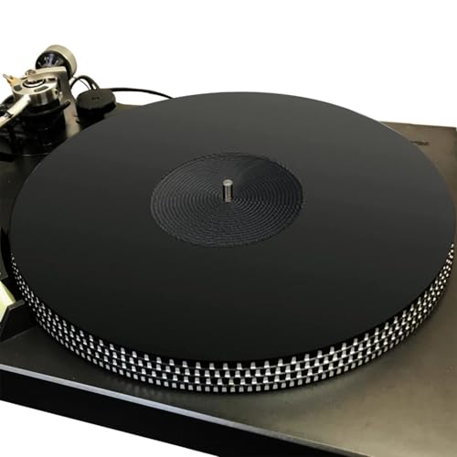 Mobile Pro Shop Acryl-Plattenspieler-Matte – Acryl-Slipmat für Vinyl-LP-Plattenspieler – verbessert die Klangqualität und bietet engere Bässe – antistatische Plattenmatte (schwarz) von Mobile Pro Shop