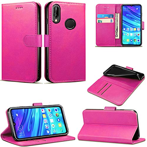 Huawei P Smart 2019 / Honor 10 Lite Hülle, Premium PU Leder Flip Wallet Handyhülle mit Magnetverschluss Ständer Kartenhalter für Huawei P Smart 2019 / Honor 10 Lite (Pink Book) von Mobile Stuff