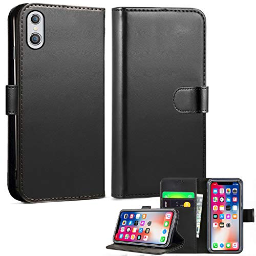 Schutzhülle für iPhone XS Max, Leder, mit Magnetverschluss, verstellbarer Standfunktion, Schwarz Schutzhülle für iPhone XS Max, Leder, mit Magnetverschluss, verstellbarer Standfunktion, Schwarz von Mobile Stuff