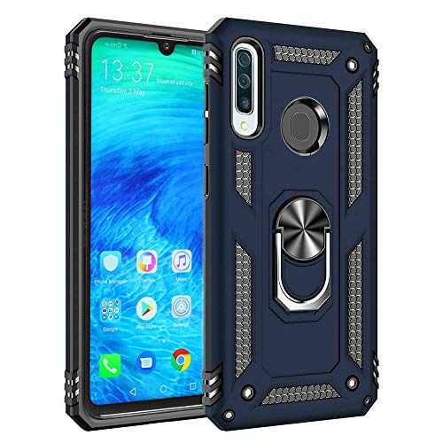 Schutzhülle kompatibel mit Huawei P30 Lite / P30 Lite New Edition Hülle mit Magnetringhalter – Hybrid Armor Defender Dual Layer Anti-Kratzer Kickstand Stoßfest Cover (Blau) von Mobile Stuff