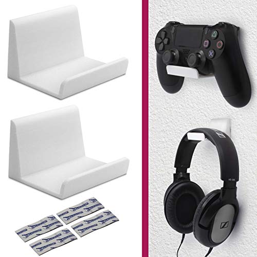 Controller Wandhalterung Kopfhörer Halter ohne Bohren passend für XBox PS3 PS4 Nintendo [video game] von Mobilefox