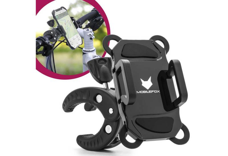 Mobilefox 360° Fahrrad Halter Handy Halterung Bike Gummibänder für Smartphone Smartphone-Halterung von Mobilefox