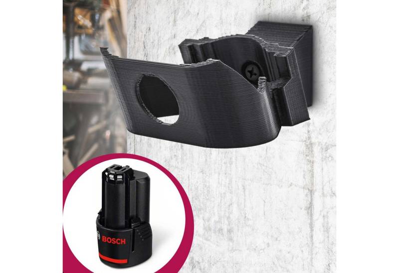 Mobilefox Akku Halterung 10,8V Batterie 12V Wand Halter passend für Bosch GBA Wandhalterung von Mobilefox
