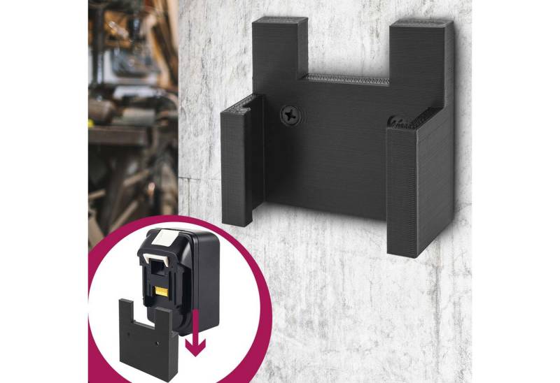 Mobilefox Akku Halterung 18V Batterie Wand passend für Makita BL1815 BL1830 Wandhalterung von Mobilefox
