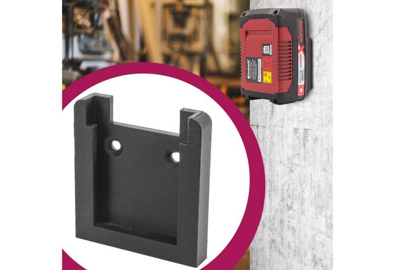 Mobilefox Akku Wand Halterung 18V / 14,4V Batterie Halter passend für Einhell Wandhalterung von Mobilefox