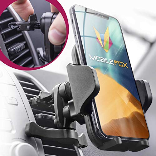 Mobilefox Auto Handy Halterung Lüftung KFZ Halter für Samsung Galaxy S24 S24+ S23 S23+ S22 S21 S20 S20+ Ultra S10 S10+ S10e S9 S8 S7 Plus Note 8 9 A8 A6 A5 A3 A10 A20 A50 A70 A80 M20 von Mobilefox