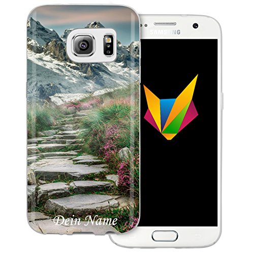 Mobilefox Berge mit Namensdruck transparente Silikon TPU Schutzhülle 0,7mm dünne Handy Soft Case passend für Samsung Galaxy S7 Bergpfad Mobilefox Berge mit Namensdruck transparente Silikon TPU Schutzhülle 0,7mm dünne Handy Soft Case passend für Samsung Galaxy S7 Bergpfad von Mobilefox