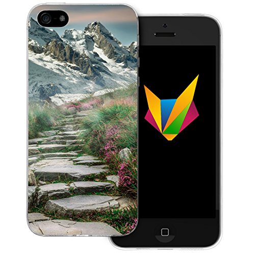 Mobilefox Berge transparente Silikon TPU Schutzhülle 0,7mm dünne Handy Soft Case passend für Apple iPhone 5/5S/SE Bergpfad - Cover Gel Hülle Mobilefox Berge transparente Silikon TPU Schutzhülle 0,7mm dünne Handy Soft Case passend für Apple iPhone 5/5S/SE Bergpfad - Cover Gel Hülle von Mobilefox