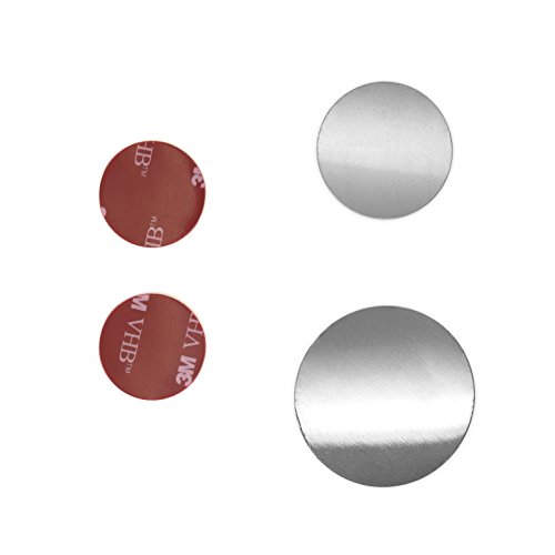 Mobilefox Ersatzteile Set für Magnet Kugelkopfhalterung mit 2 Klebeplättchen und 2 Metallplättchen Ersatz Platten von Mobilefox