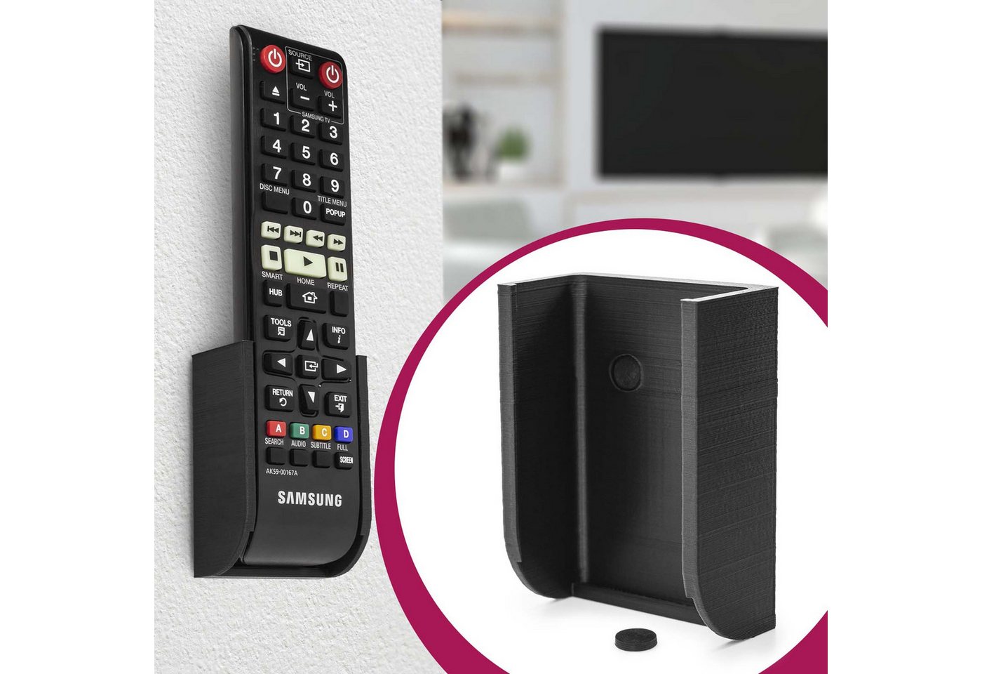 Mobilefox Fernbedienungshalter Wand Halterung passend für Samsung TV Fernseher Wandhalterung Mobilefox Fernbedienungshalter Wand Halterung passend für Samsung TV Fernseher Wandhalterung von Mobilefox