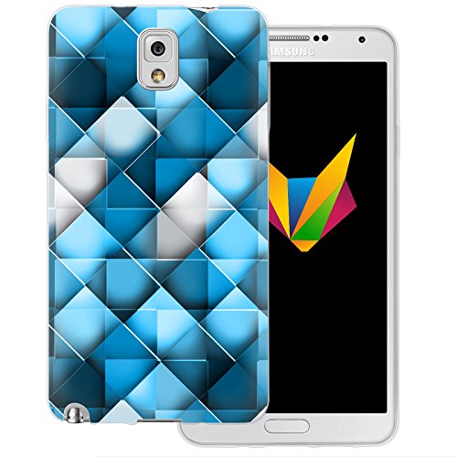 Mobilefox Grafik transparente Silikon TPU Schutzhülle 0,7mm dünne Handy Soft Case passend für Samsung Galaxy Note 3 Grafik Rauten Blau/Weiß - Cover Gel Hülle Mobilefox Grafik transparente Silikon TPU Schutzhülle 0,7mm dünne Handy Soft Case passend für Samsung Galaxy Note 3 Grafik Rauten Blau/Weiß - Cover Gel Hülle von Mobilefox