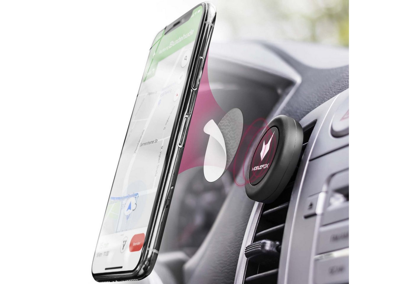 Mobilefox KFZ Magnet Halterung Lüftungsgitter Handy Halter Auto für Smartphone Smartphone-Halterung Mobilefox KFZ Magnet Halterung Lüftungsgitter Handy Halter Auto für Smartphone Smartphone-Halterung von Mobilefox