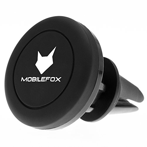 Mobilefox Magnet Handyhalterung Lüftungsgitter Halter 360° verstellbar Auto passend für Sony Xperia E5/XZ/X Compact Schwarz von Mobilefox