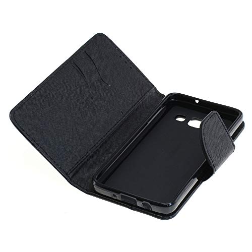 Mobilfunk Krause - Book Case Fancy Etui Handytasche Tasche Hülle für Samsung Galaxy A5 (2015) (Schwarz) von Mobilfunk Krause