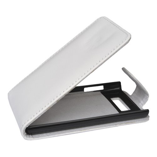 Mobilfunk Krause Flip Case Etui Handytasche Tasche Hülle für LG P700 Optimus L7 (Weiß) von Mobilfunk Krause