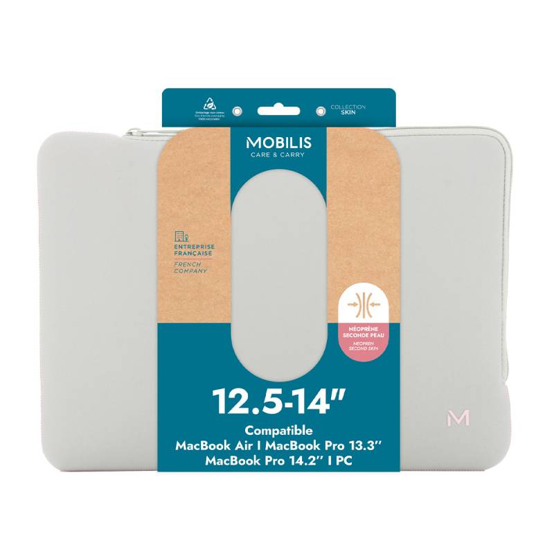 Mobilis Skin Sleeve 12.5-14 -  Grey and pink von Mobilis