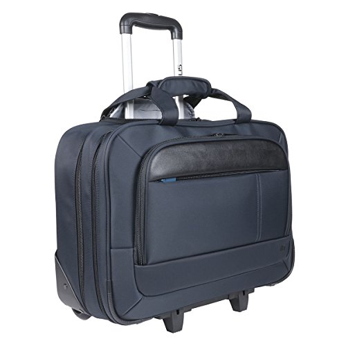 Rolltasche 14-17 Zoll Rollkoffer, Businesstasche/Kurzreisetasche, Wasserabweisendes Material, Marineblau von Mobilis