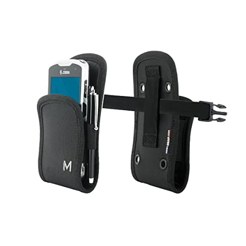 mobilis 31009 Holster Schutzhülle für Eingabemerminal/Smartphone mit Gürtelschlaufe, Innenmaße: 180 x 90 x 30 mm, Schwarz von Mobilis