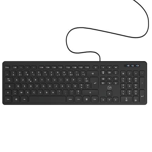 Mobility Lab - Kabelgebundene Business-PC-Tastatur mit 2 integrierten USB-Hubs – Schwarz von Mobility Lab
